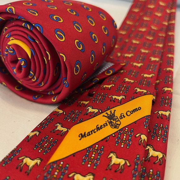 Marchesi di Como Italian Silk Ties (LOT OF 2) - Picture 1 of 7